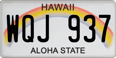 HI license plate WQJ937