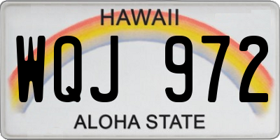 HI license plate WQJ972
