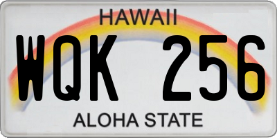 HI license plate WQK256