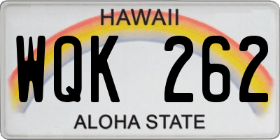HI license plate WQK262