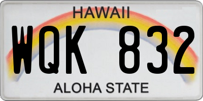 HI license plate WQK832
