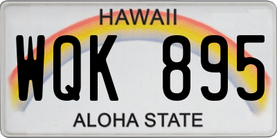 HI license plate WQK895