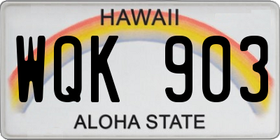 HI license plate WQK903