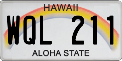 HI license plate WQL211