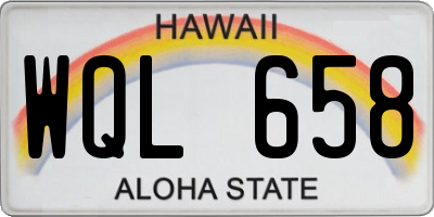 HI license plate WQL658