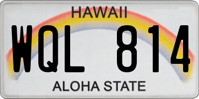 HI license plate WQL814