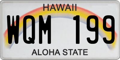 HI license plate WQM199