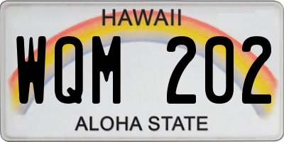 HI license plate WQM202