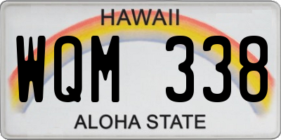HI license plate WQM338