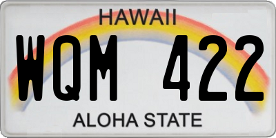 HI license plate WQM422