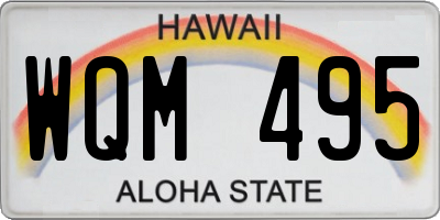 HI license plate WQM495