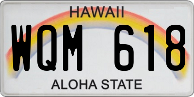 HI license plate WQM618