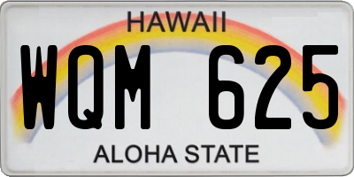 HI license plate WQM625
