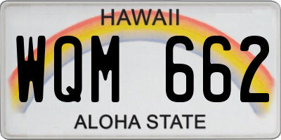 HI license plate WQM662