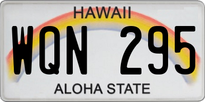 HI license plate WQN295