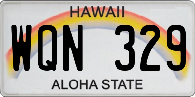 HI license plate WQN329