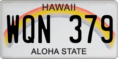 HI license plate WQN379