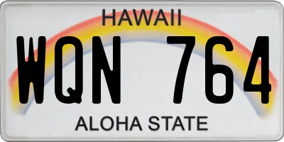 HI license plate WQN764
