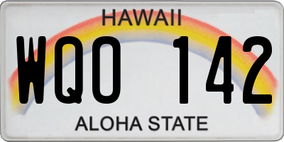 HI license plate WQO142