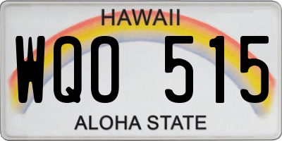 HI license plate WQO515