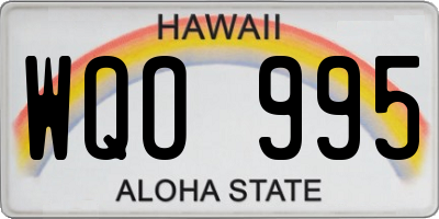 HI license plate WQO995