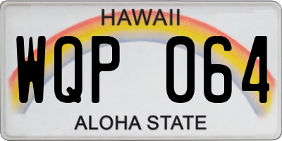 HI license plate WQP064