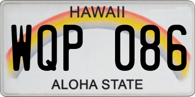 HI license plate WQP086