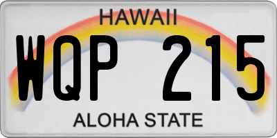 HI license plate WQP215