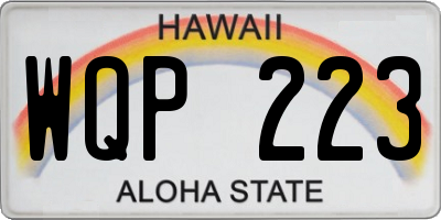 HI license plate WQP223