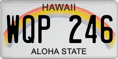 HI license plate WQP246