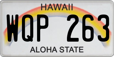 HI license plate WQP263