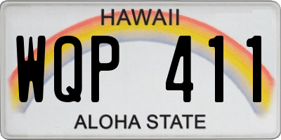 HI license plate WQP411