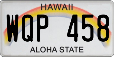 HI license plate WQP458