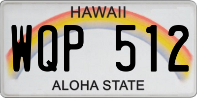 HI license plate WQP512