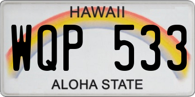 HI license plate WQP533