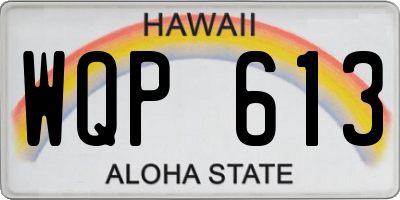 HI license plate WQP613
