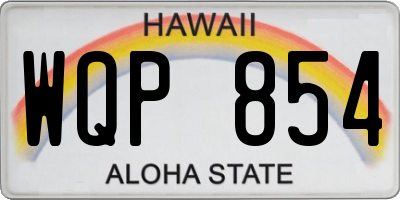 HI license plate WQP854