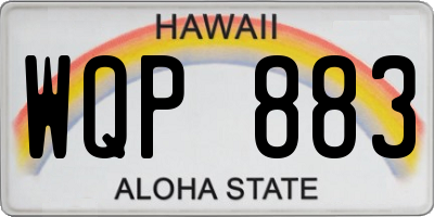 HI license plate WQP883