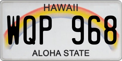 HI license plate WQP968