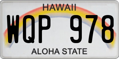 HI license plate WQP978