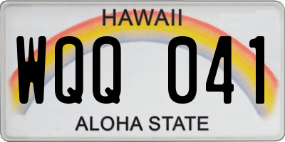 HI license plate WQQ041