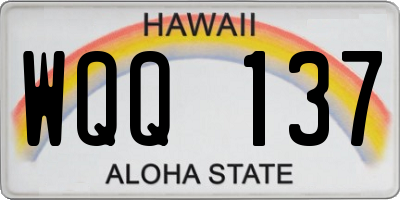 HI license plate WQQ137