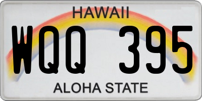 HI license plate WQQ395