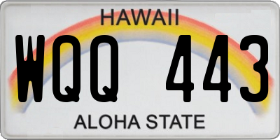 HI license plate WQQ443