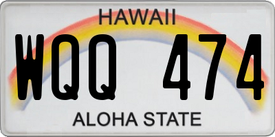 HI license plate WQQ474