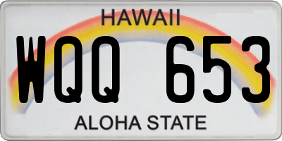 HI license plate WQQ653