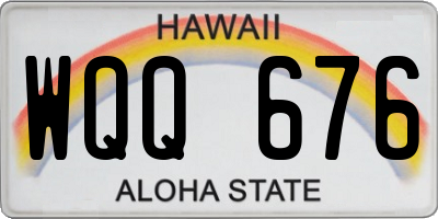 HI license plate WQQ676