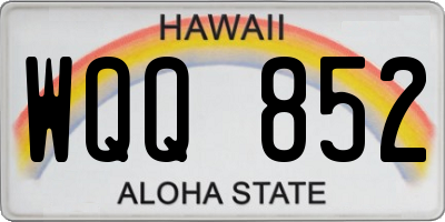 HI license plate WQQ852