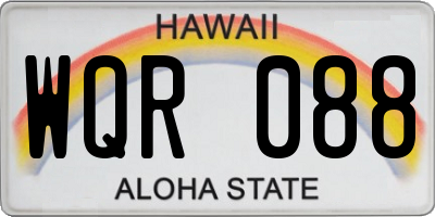 HI license plate WQR088