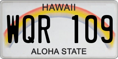 HI license plate WQR109